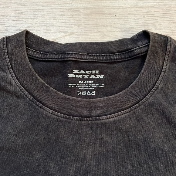 ZACH BRYAN BLUE DOT BURN BURN BURN OFFICIAL TOUR TEE 2023 - Picture 5 of 7